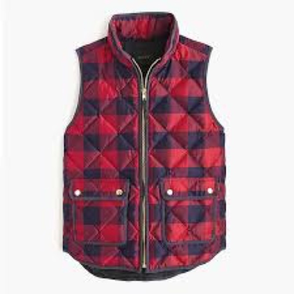 J. Crew Petite Excursion Vest Buffalo Check XXSP